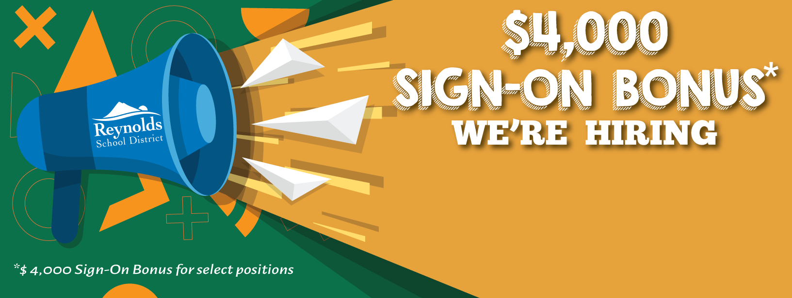 Sign on Bonus Banner