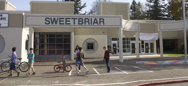 Front of school