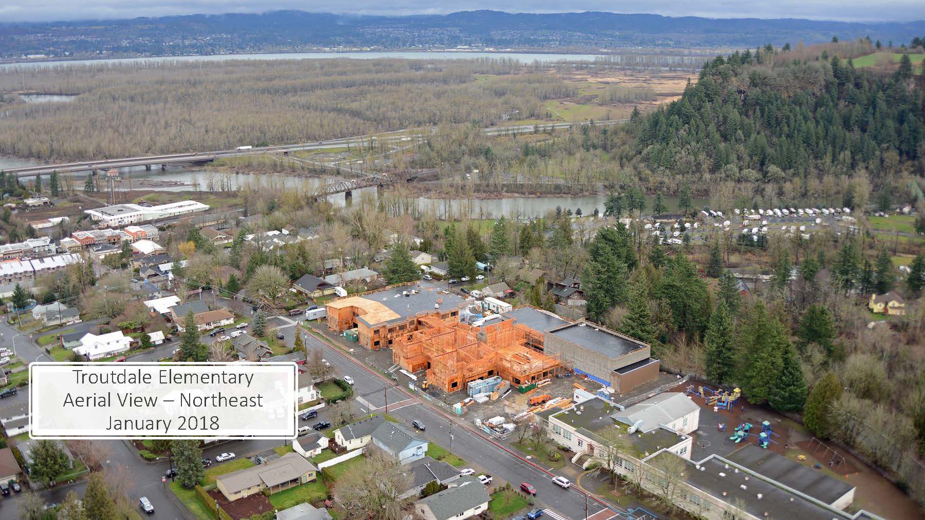 Aerial Photos of Construction of New Elementary Schools Reynolds