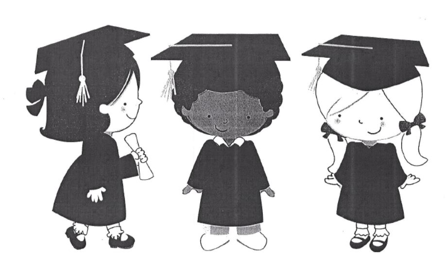 preschool graduation clip art black and white