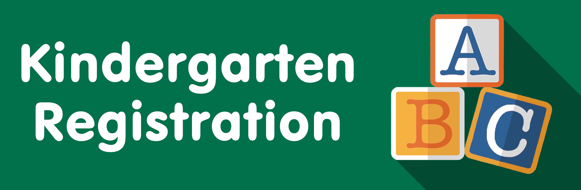 Kindergarten Registration Banner