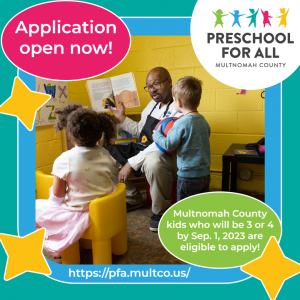 Multnomah County, Preschool for All
