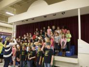 Sweetbriar students get ready to perform their new school song