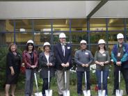Valerie Tewksbury of Citizens for Safe Reynolds Schools joins the Board members and Superintendent Florence