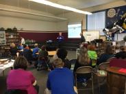 Community members, parents of students, district and school staff pack the room at the last Troutdale Design Meeting