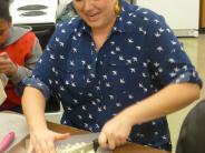 Ms. Stebbins making Sambusas