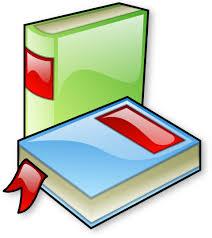 Two books one green and blue animated