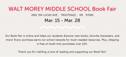 Walt Morey Scholastic Virtual Book Fair