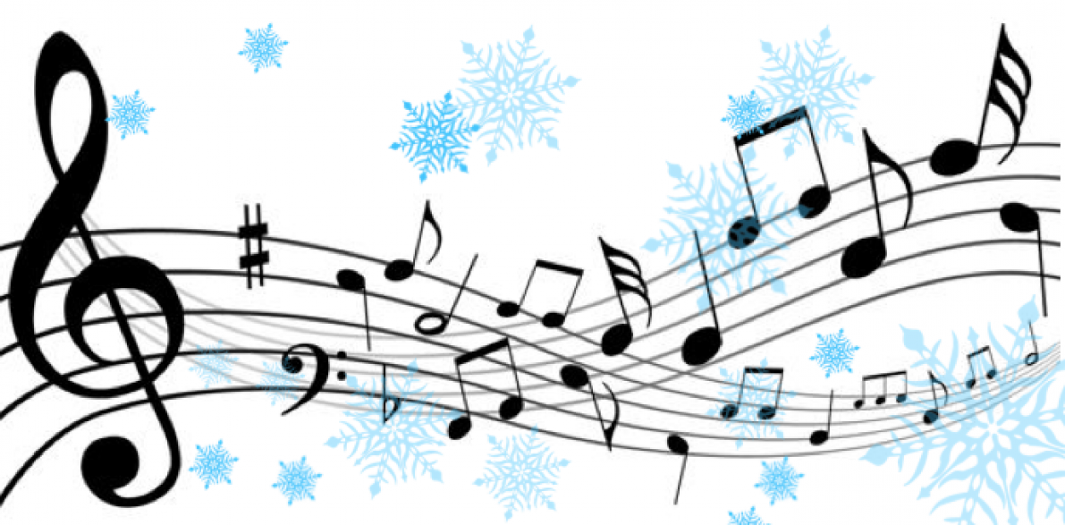 Music and snowflake picture 