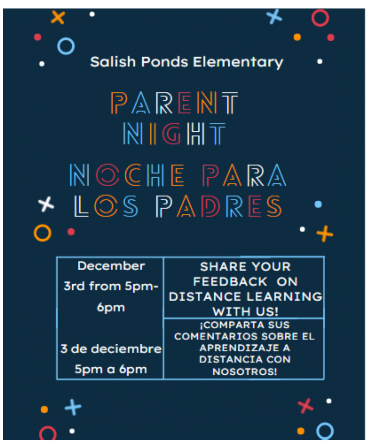 Parent Night/ Noche para los padres