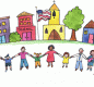 Clip art, animated image: students and adults united