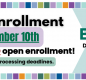 Open Enrollment banner with benefits fair information