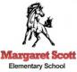 Margaret Scott Elementary School Mustang logo.